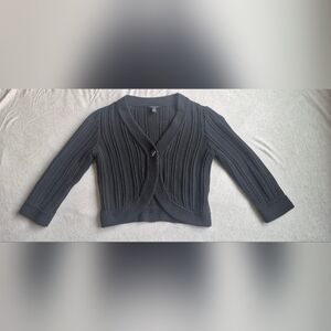 M/M Tribal Black Textured Cardigan Sweater